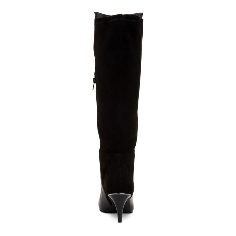 ALFANI Womens Black Stretch Hakuu Almond Toe Kitten Heel Boots 10 M WC - Picture 2 of 4